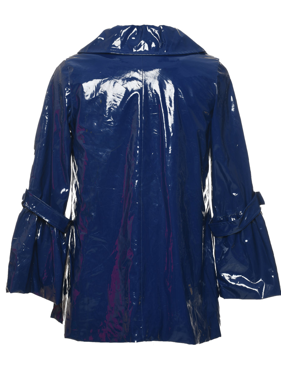 Single Breasted Y2K Raincoat - S